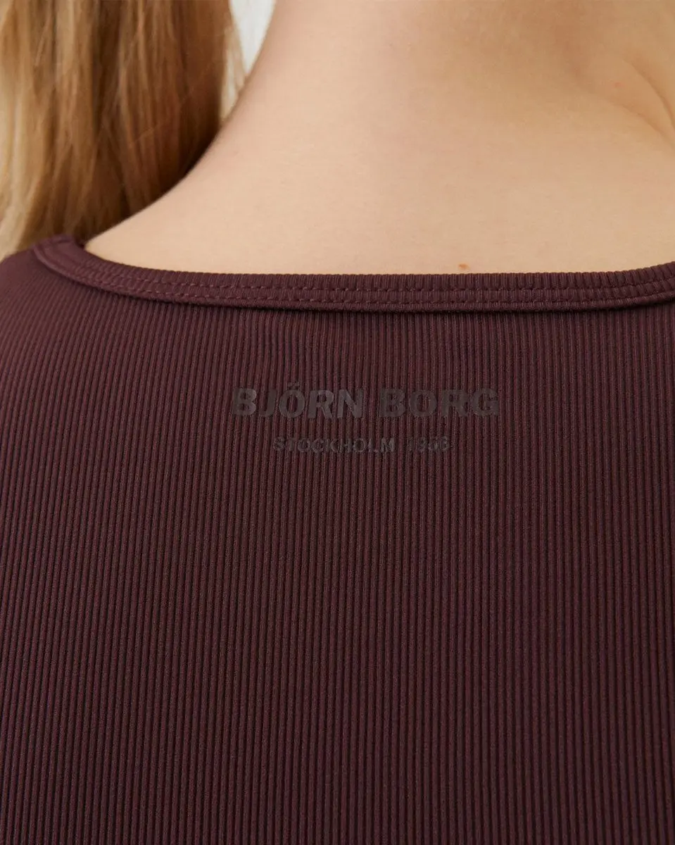 Björn Borg Stockholm Crop Rib Tank - Bruin