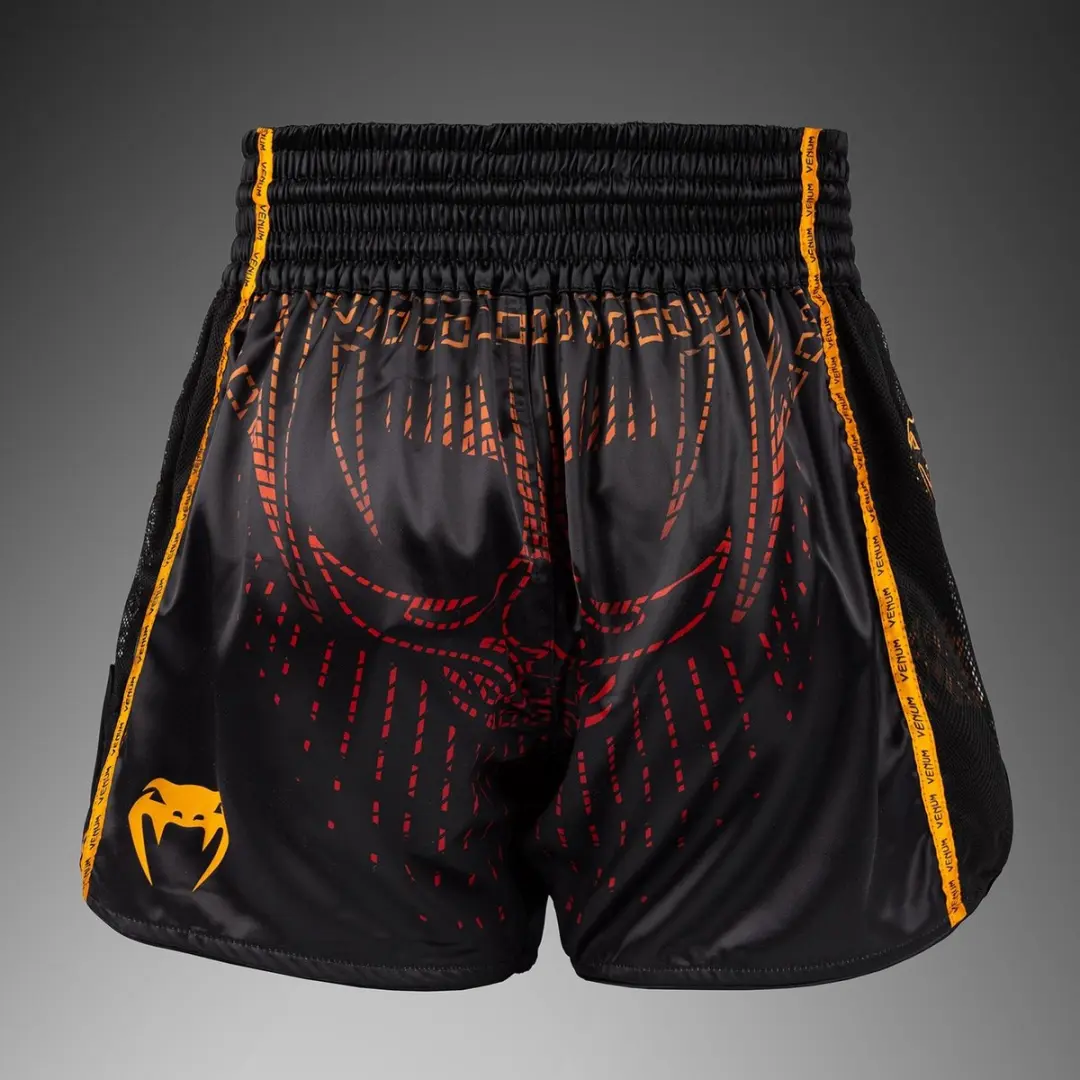 Venum Quetzal Fury Muay Thai Shorts - M - Zwart/Fury Rood/Mandarijn