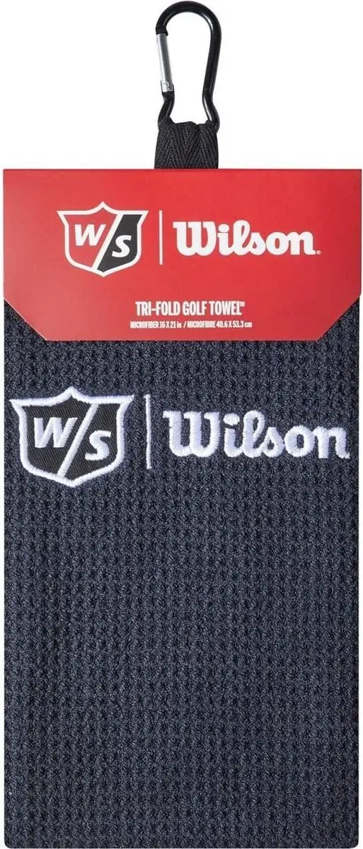 Wilson Staff Tri-Fold Golfhanddoek - Zwart