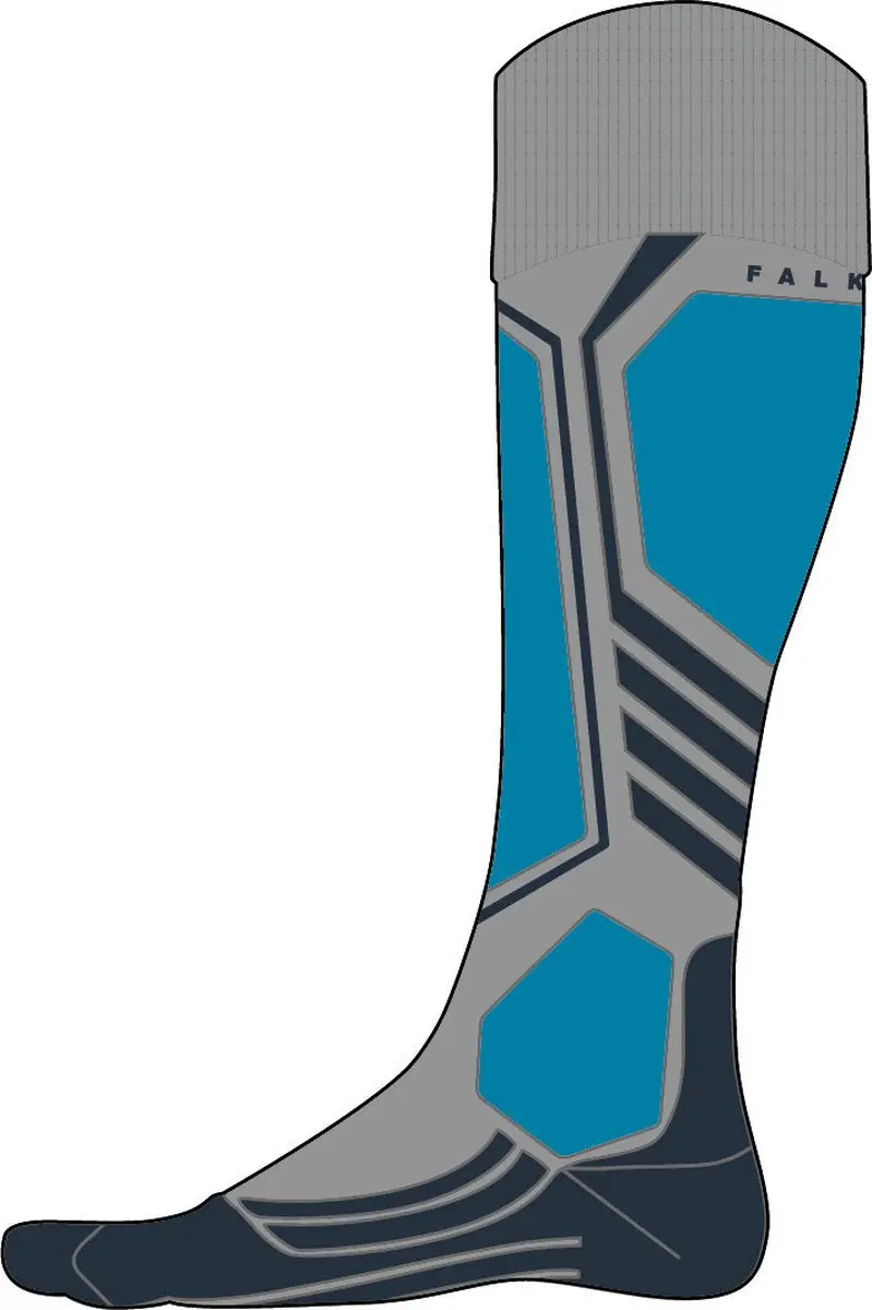 Falke SK2 Wool Skisokken - Dikke Wol Grijs