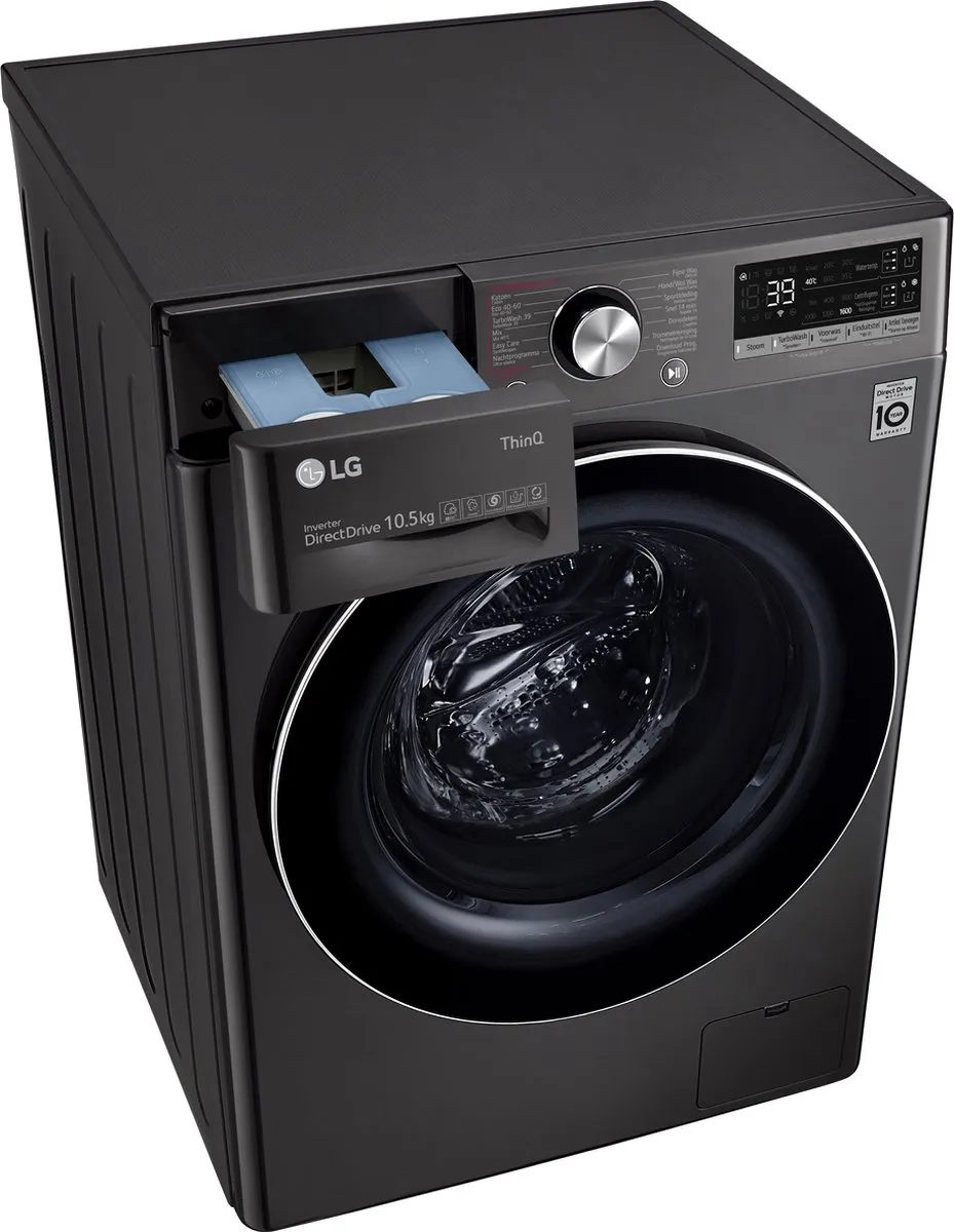 LG F6WV71S2TA Wasmachine 10.5kg - Zwart