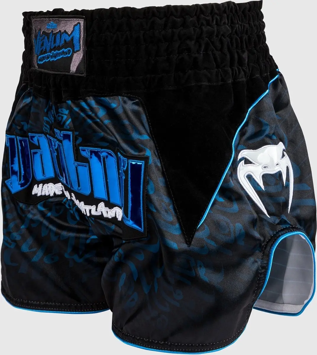 Venum Muay Thai Attack Shorts M - Zwart/Blauw