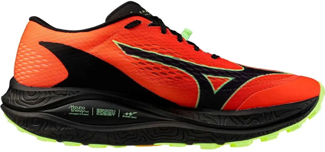 Mizuno Neo Accera Trailschoenen - EU 39 - Orange/Lime Pulp/Black