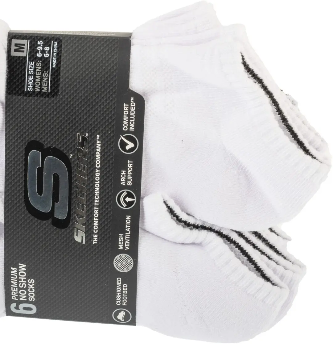 Skechers Core Lowcut Md Sokken - 6 Paar Wit