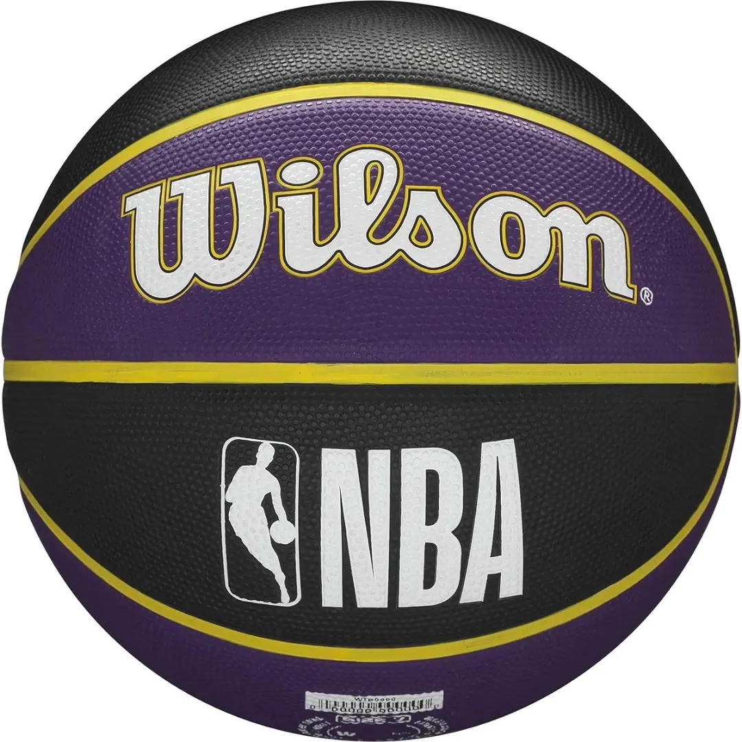 Wilson NBA Los Angeles Lakers Basketbal Maat 7 - Paars/Geel
