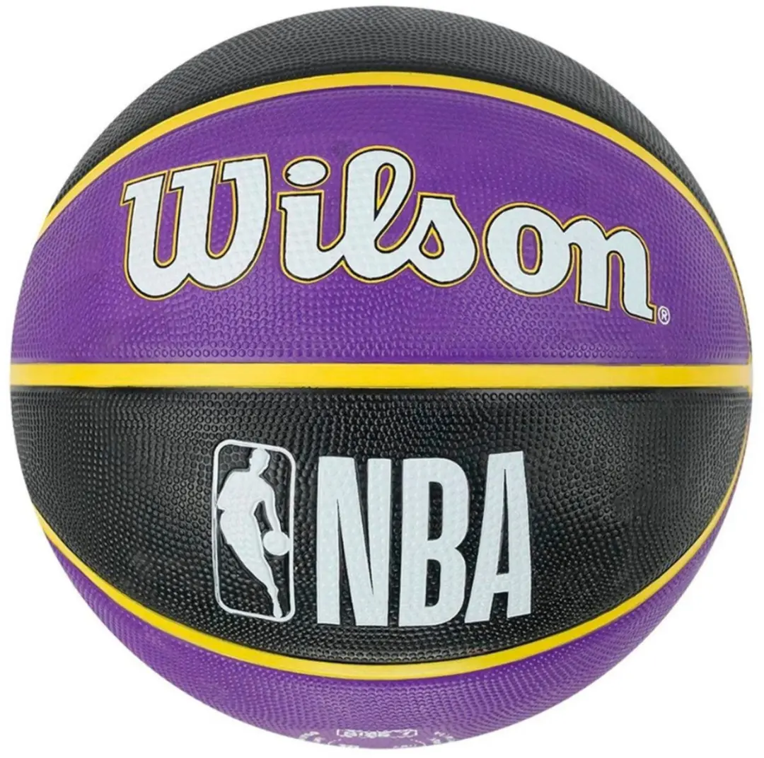 Wilson NBA Los Angeles Lakers Basketbal Maat 7 - Paars/Geel