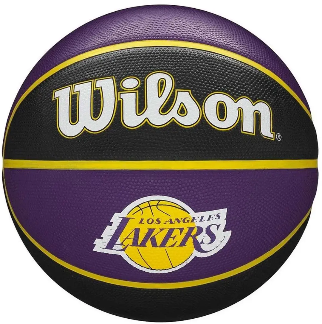Wilson NBA Los Angeles Lakers Basketbal Maat 7 - Paars/Geel