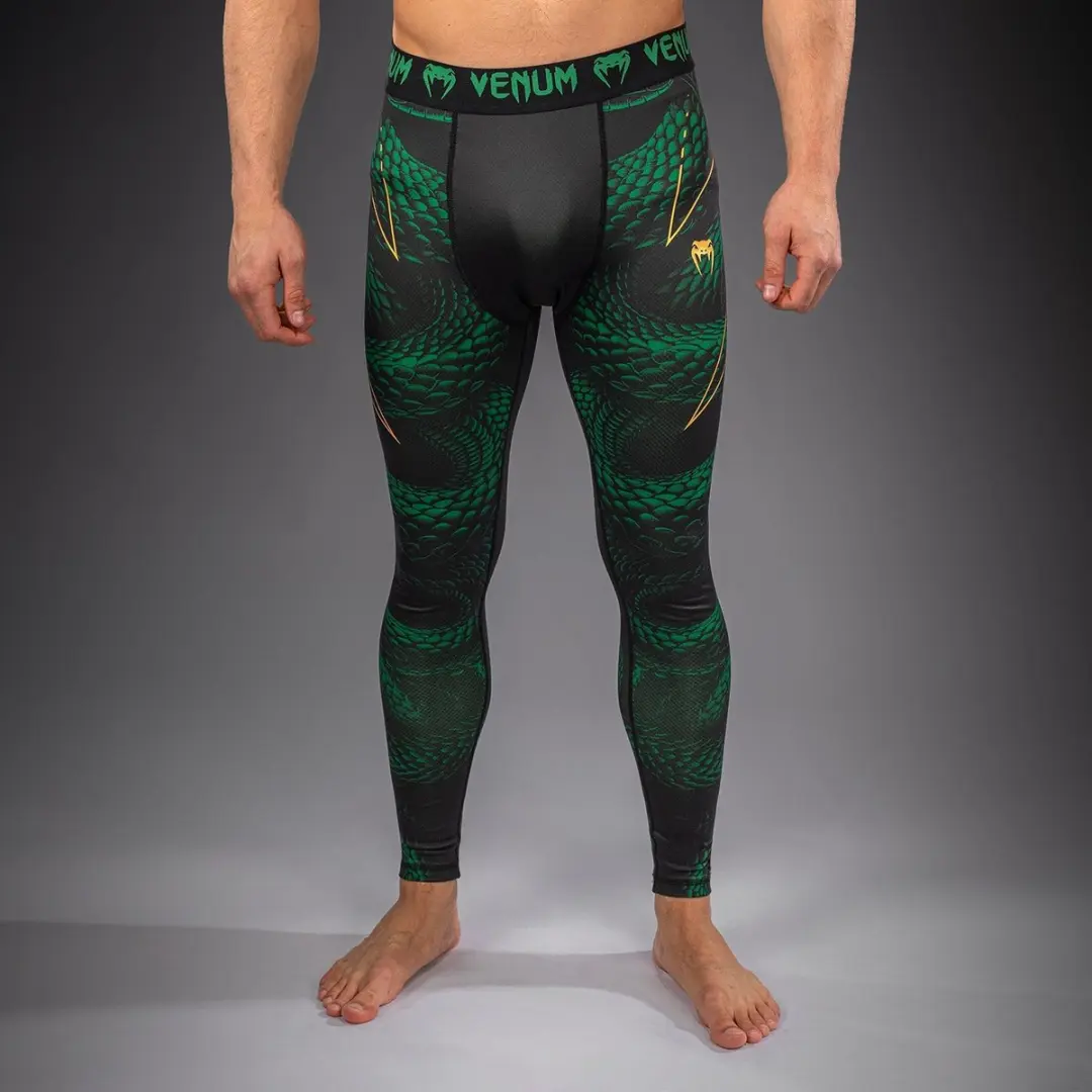 Venum Matupa Spats Compressielegging - S - Zwart/Goud/Groen