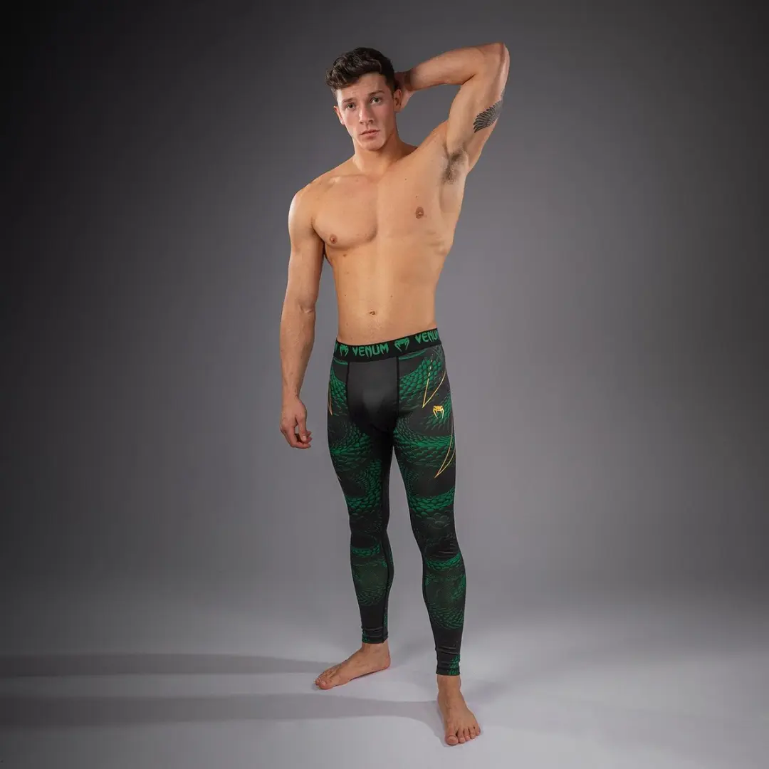 Venum Matupa Spats Compressielegging - S - Zwart/Goud/Groen