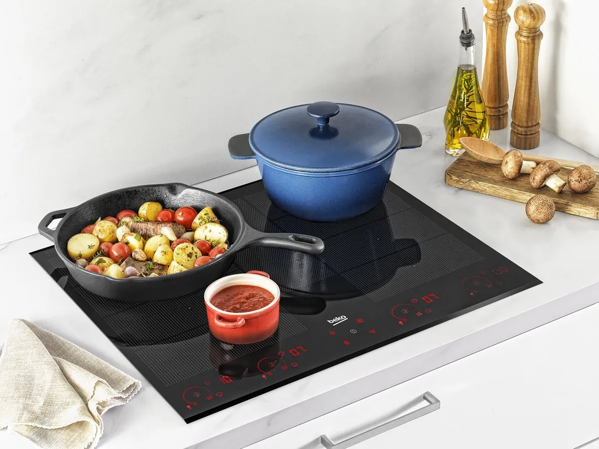 Beko HIC64400E Keramische Kookplaat 60cm - 4 Zones - Zwart