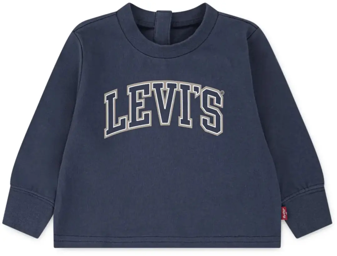 Levi's Kids Collegiate T-shirt Lange Mouwen - Blauw 9 Maanden - afbeelding 6 van 6