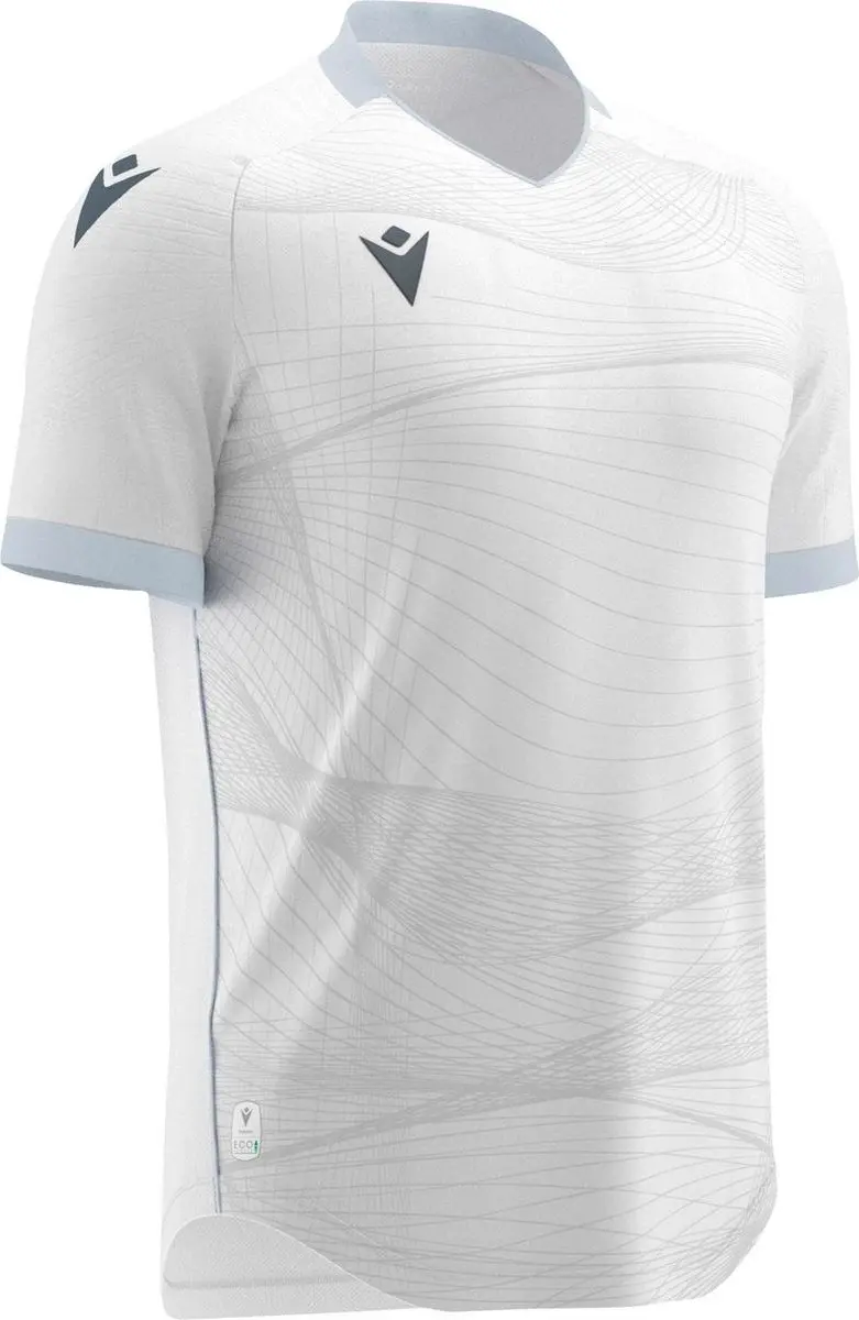 Macron Wyvern Eco Shirt Korte Mouw Kinderen 11-12Y - Wit/Zwart