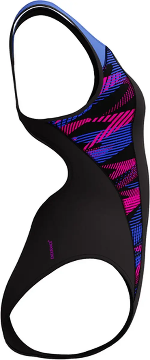 Speedo Placement Laneback Dames Sportbadpak - Zwart/Blauw
