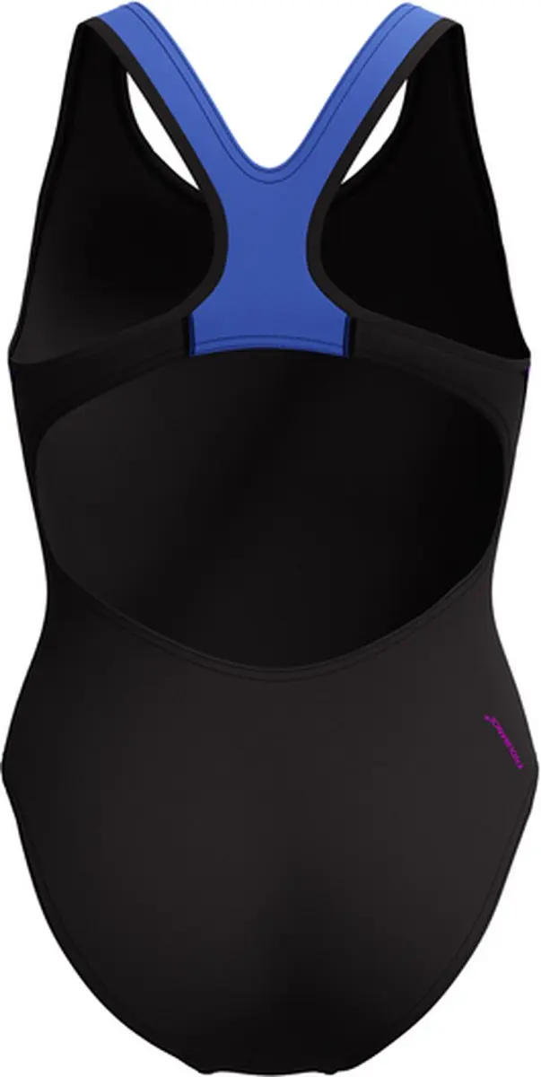 Speedo Placement Laneback Dames Sportbadpak - Zwart/Blauw