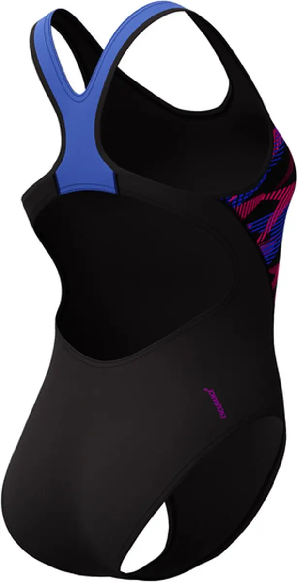 Speedo Placement Laneback Dames Sportbadpak - Zwart/Blauw