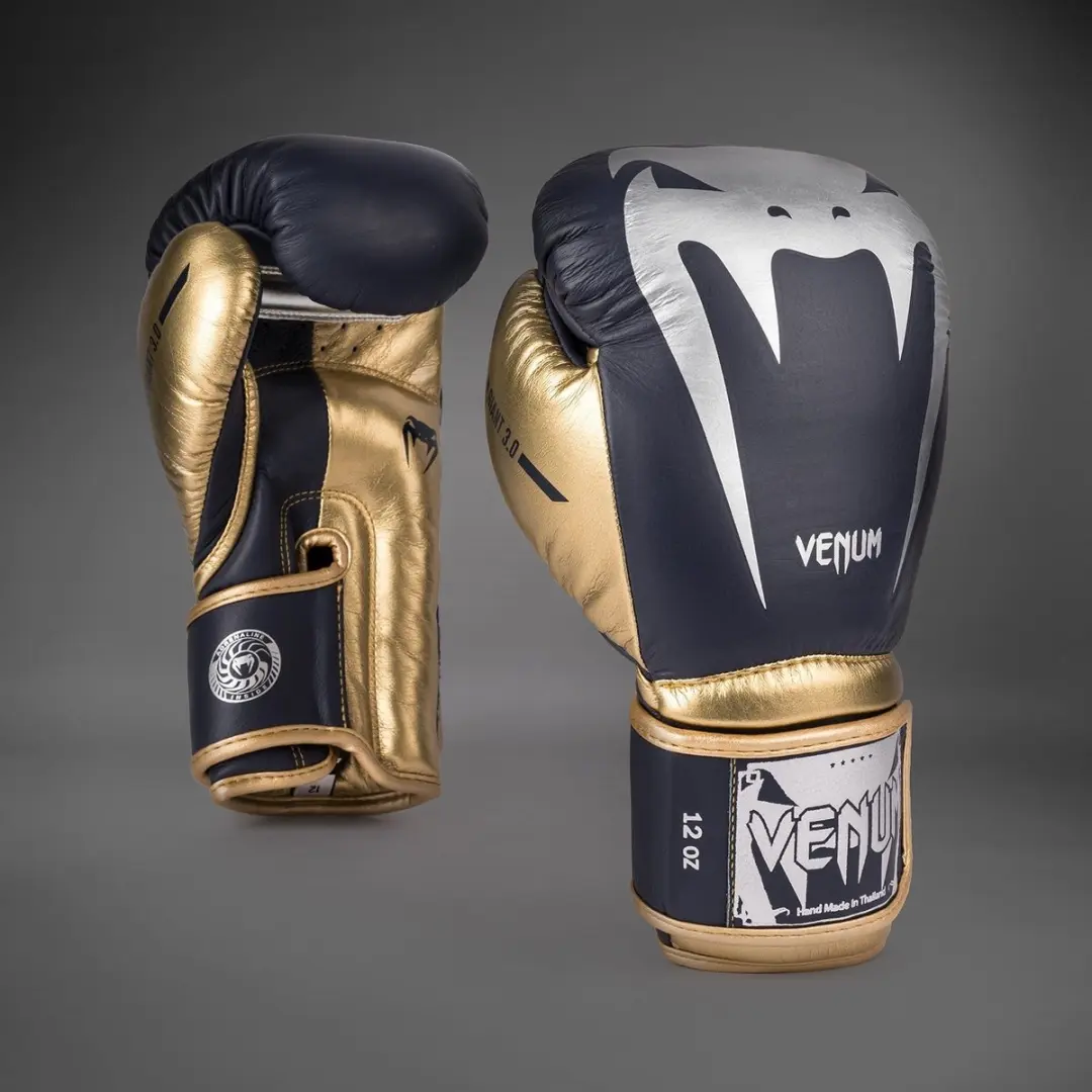 Venum Giant 3.0 Bokshandschoenen 12 OZ - Marineblauw/Goud/Zilver