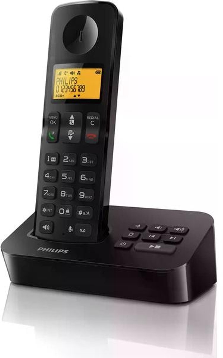 Philips draadloze telefoon D2651B - zwart