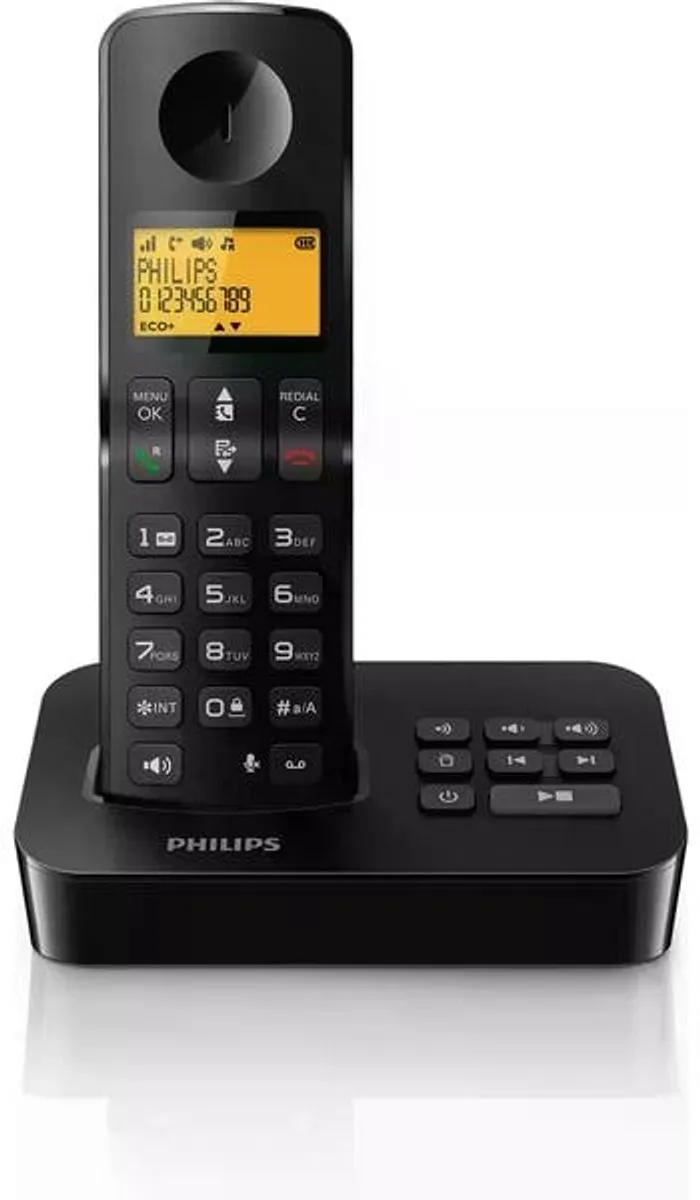Philips D2651B Draadloze Telefoon - Zwart