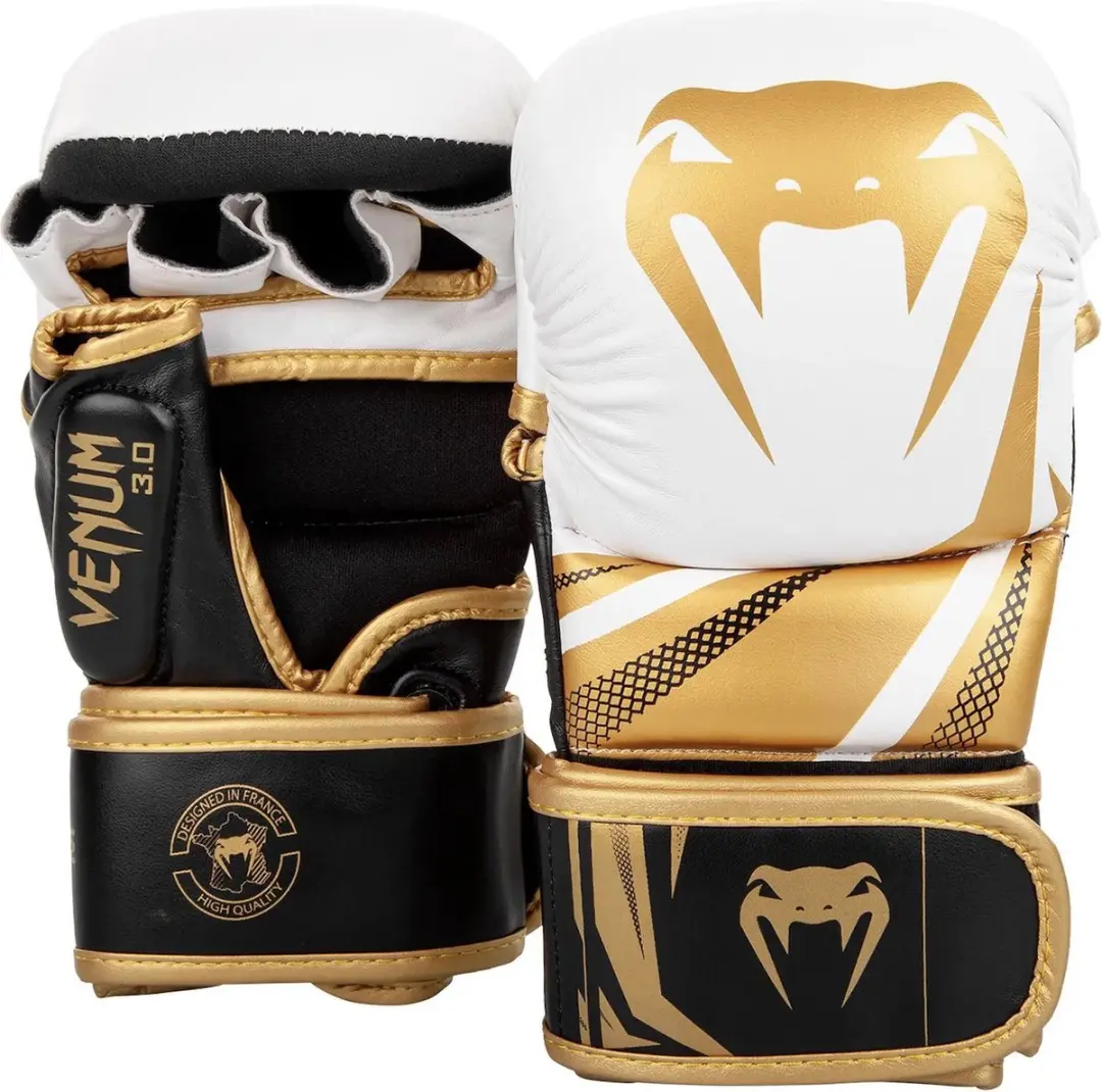 Venum Challenger 3.0 MMA Handschoenen 8 oz - Wit/Zwart/Goud