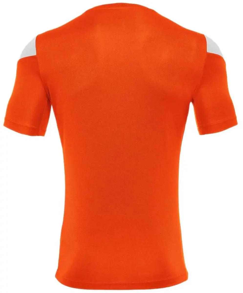 Macron Polis Shirt Korte Mouw Kinderen 164 - Oranje/Wit