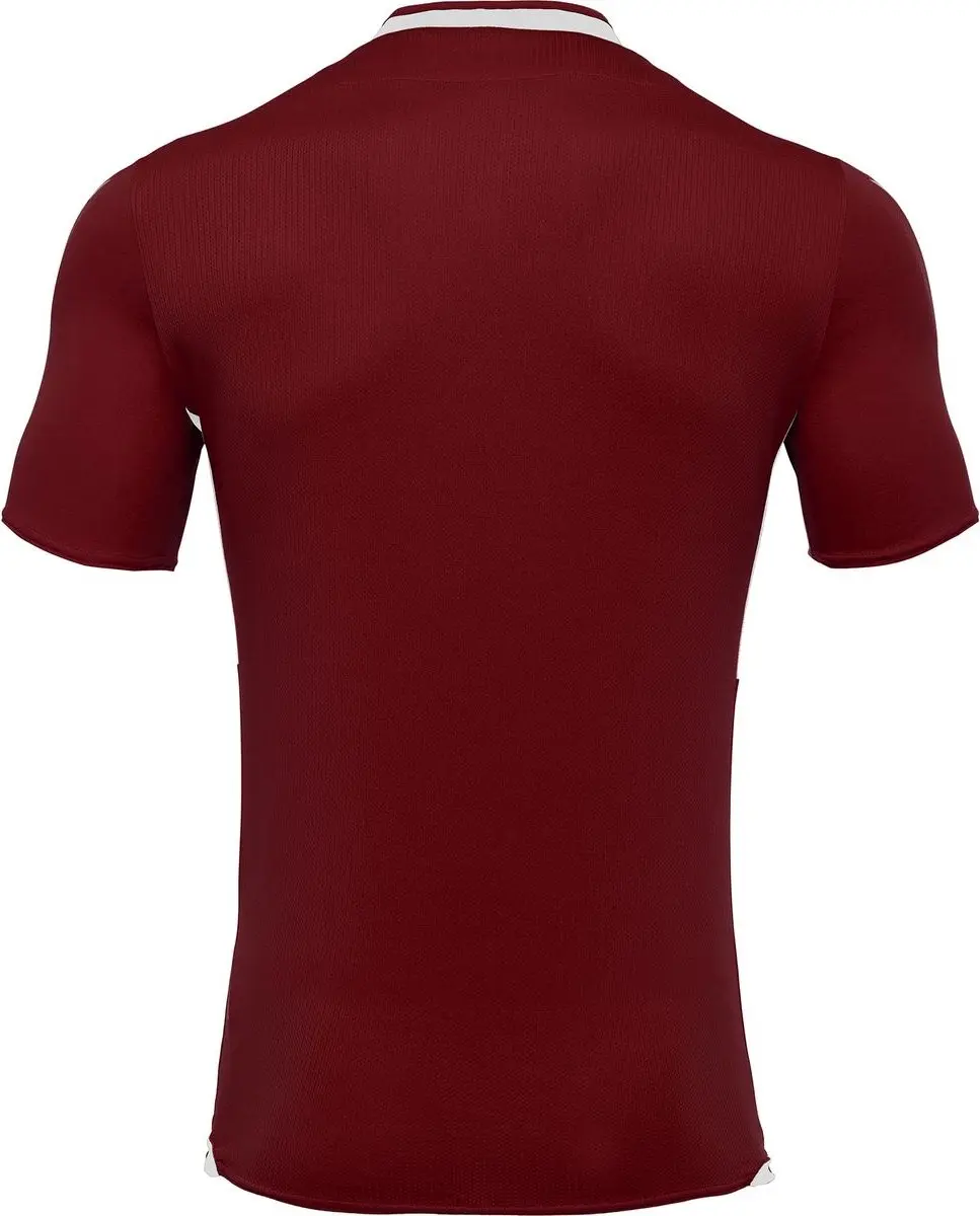 Macron Kimah Shirt Heren Korte Mouw - Bordeaux/Wit XL