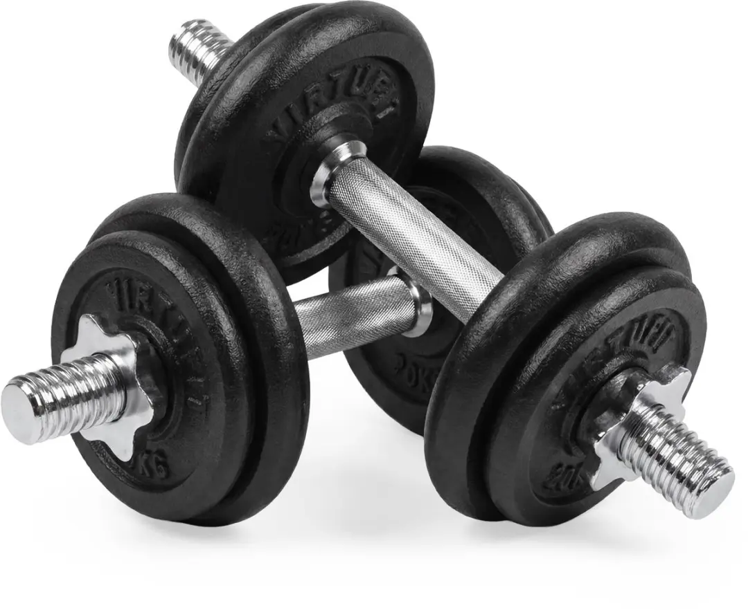 Virtufit Verstelbare Dumbbellset 20kg - 2x10kg - Gietijzer