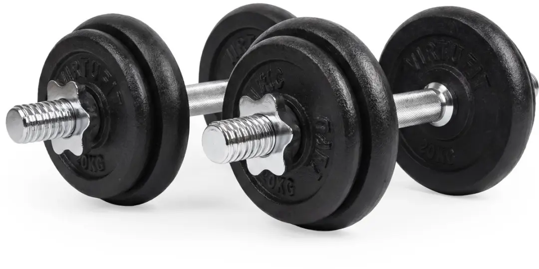 Virtufit Verstelbare Dumbbellset 20kg - 2x10kg - Gietijzer