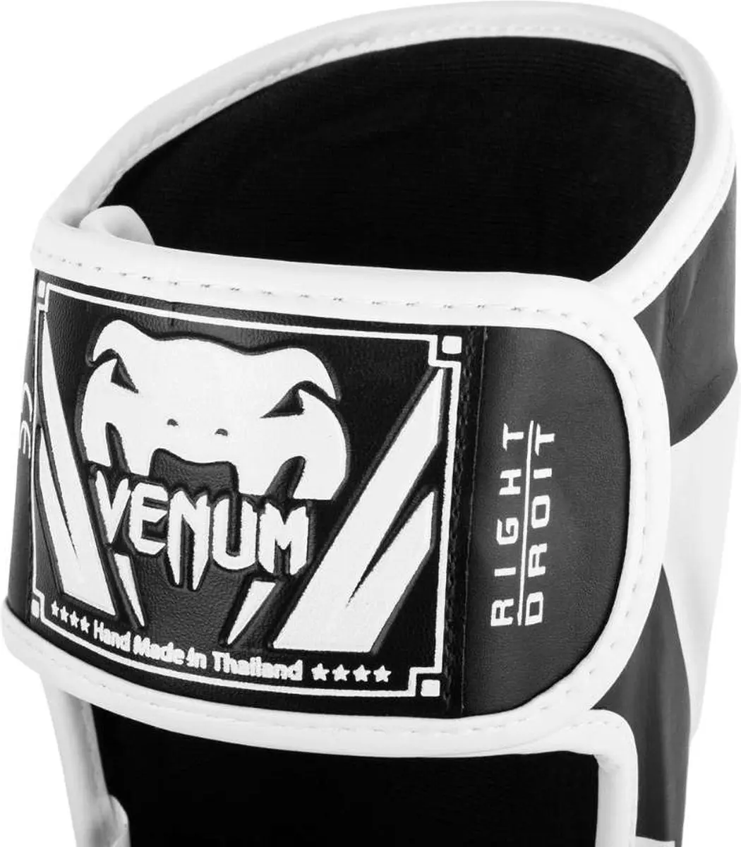Venum Elite Kickboks Scheenbeschermers L - Zwart/Wit