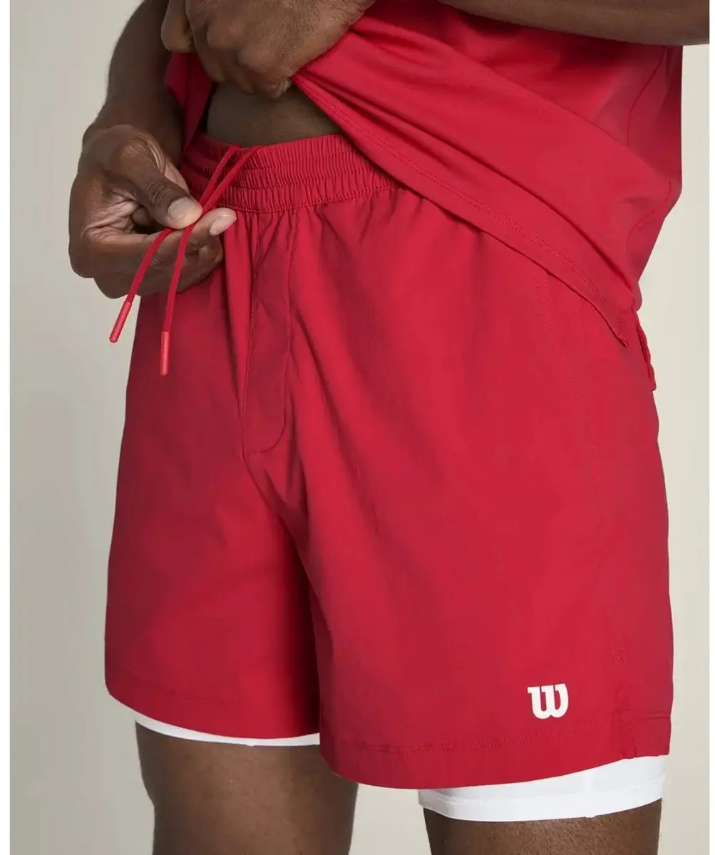 Wilson Tennis Volley Korte Broek S - Rood