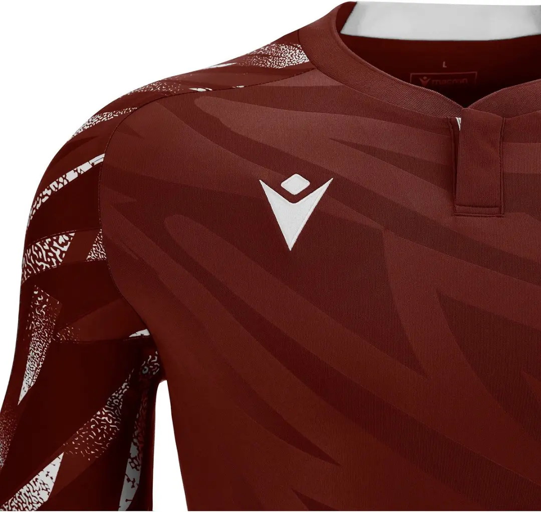 Macron Themis Eco Shirt Heren - M - Bordeaux/Wit