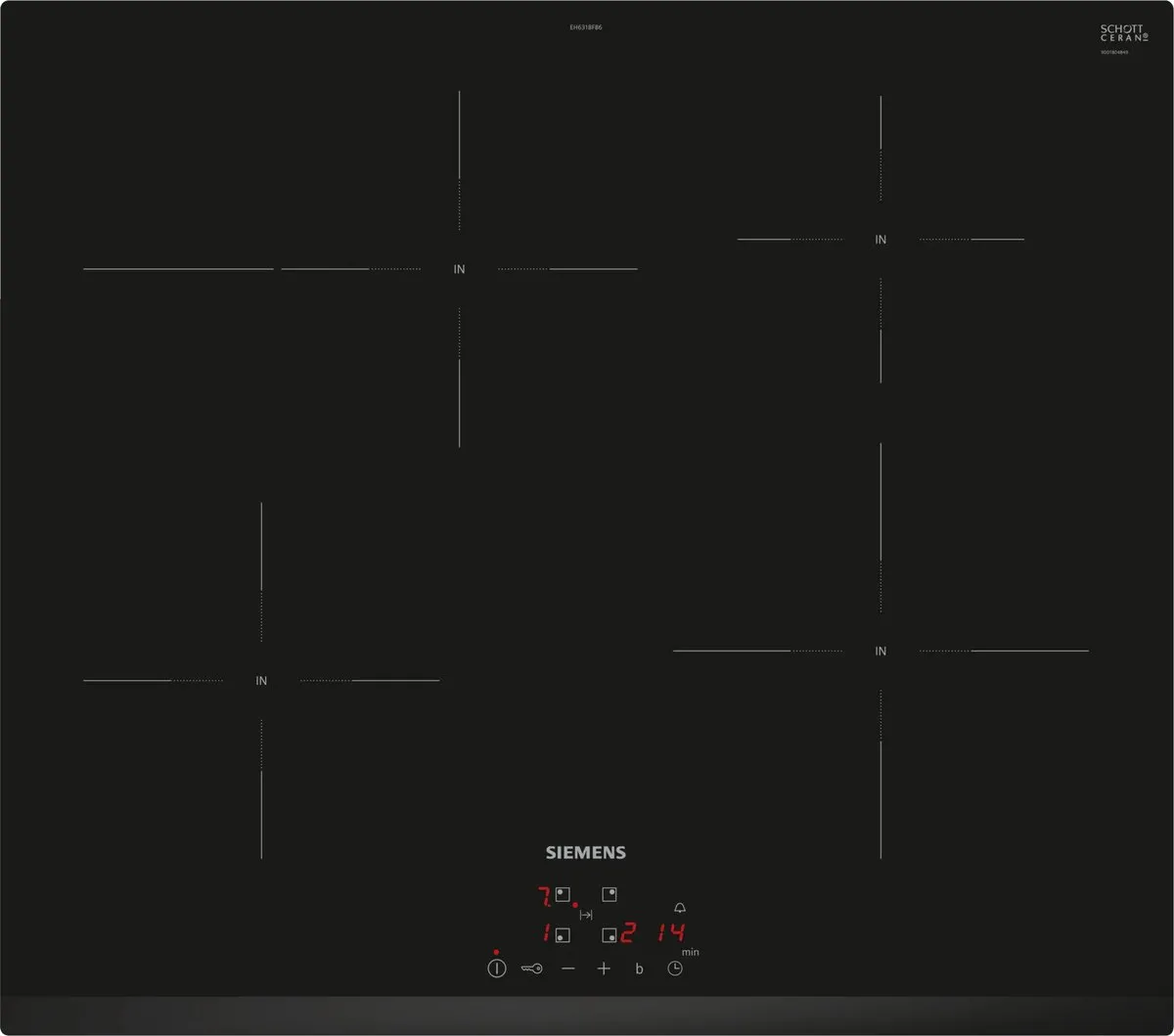 Siemens iQ300 EH631BFB6E Inductiekookplaat 60cm - Zwart - afbeelding 6 van 6