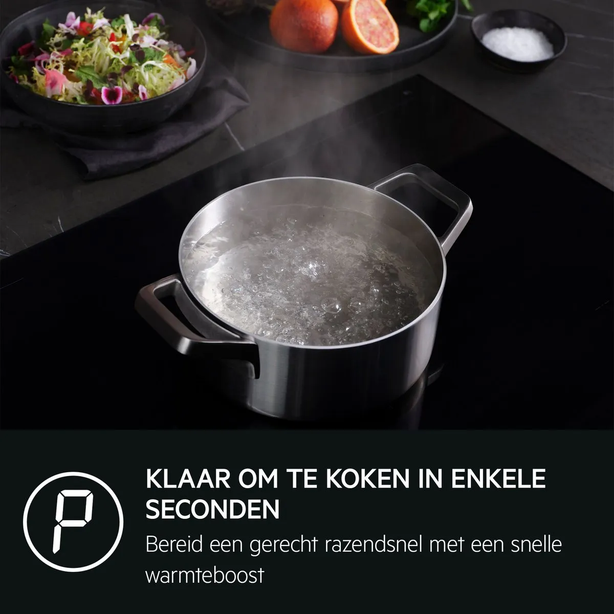AEG TO84IA0FIT Inductiekookplaat 4 Zones - 7,6 kW Zwart