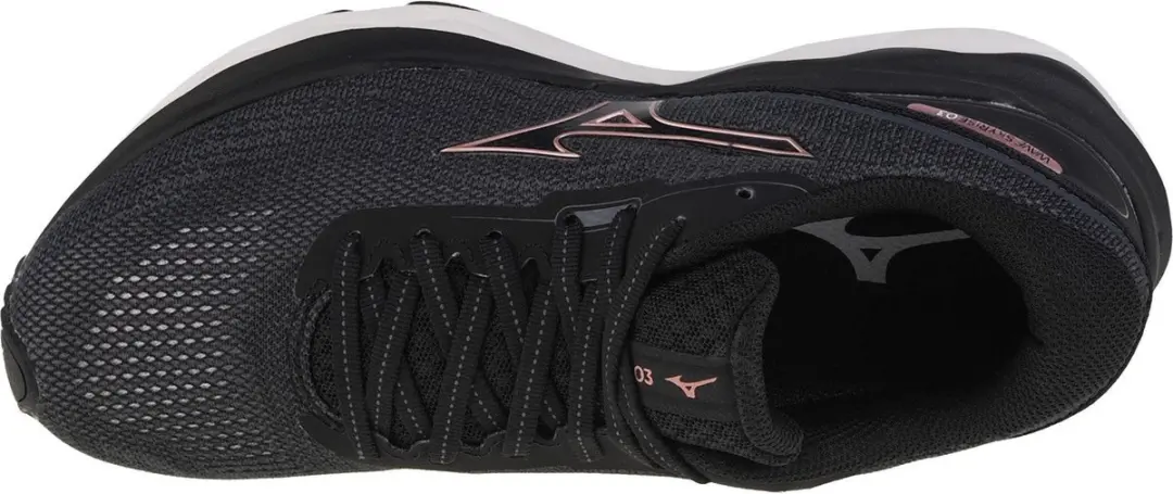Mizuno Wave Skyrise 3 Hardloopschoenen Dames - 38 - Grijs/Zwart/Roz
