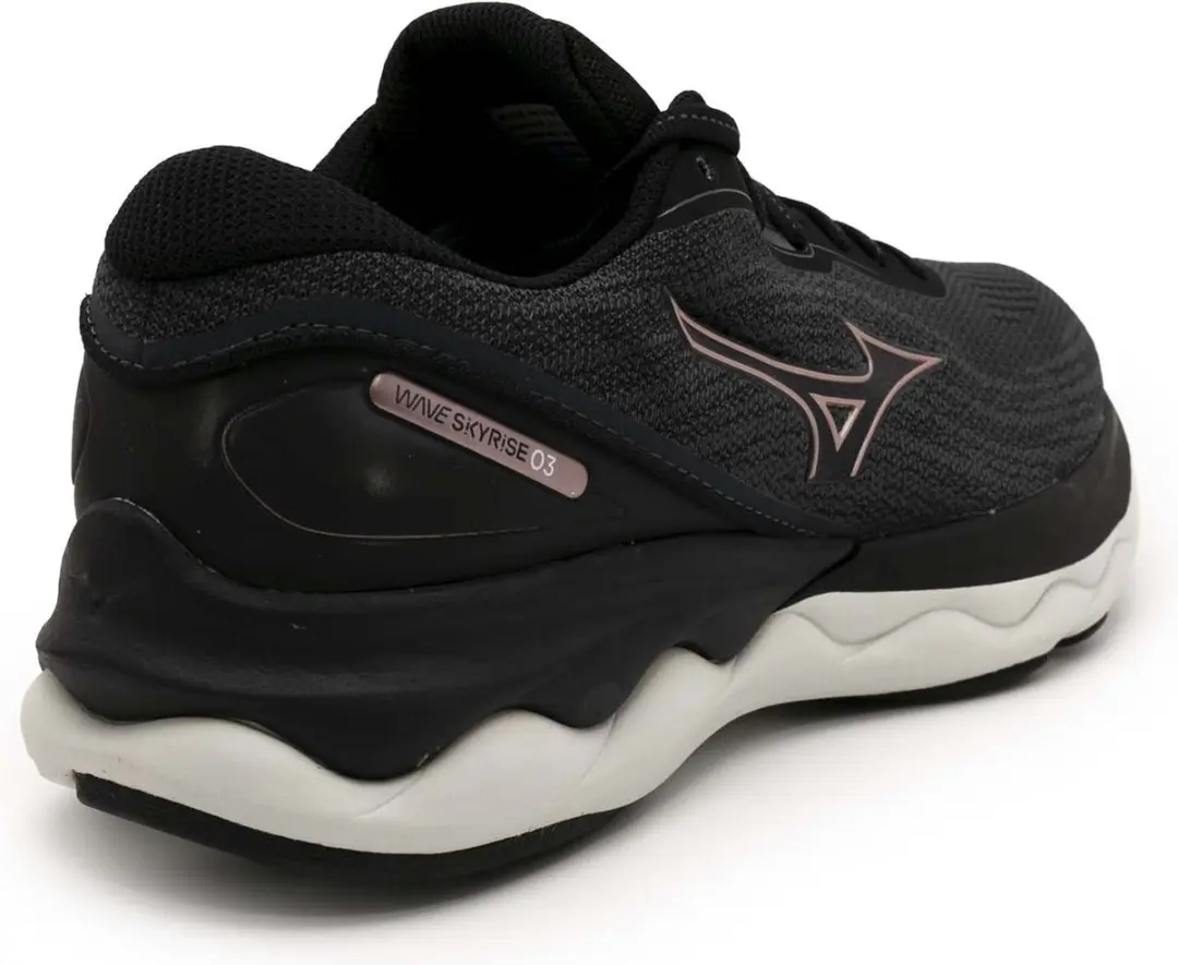 Mizuno Wave Skyrise 3 Hardloopschoenen Dames - 38 - Grijs/Zwart/Roz