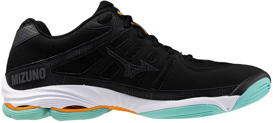 Mizuno Wave Voltage 2 Indoorschoenen Heren 42 - Zwart/Orange/Lichtgroen