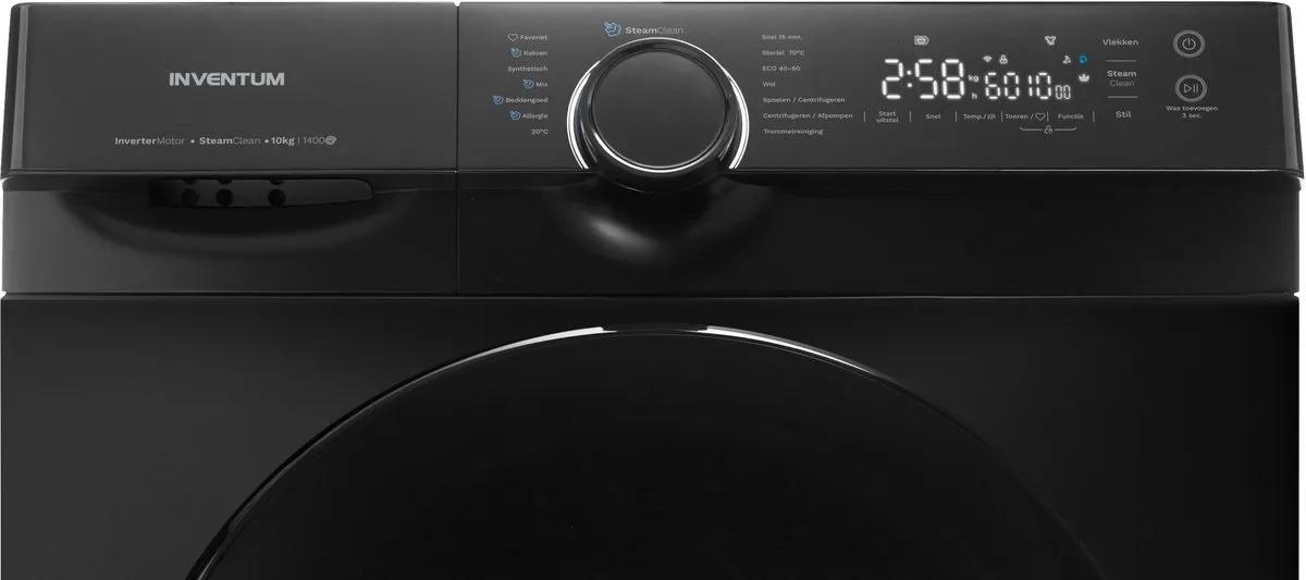 Inventum VWM1010B Wasmachine 10kg - 14 Programma's - Zwart - afbeelding 6 van 6