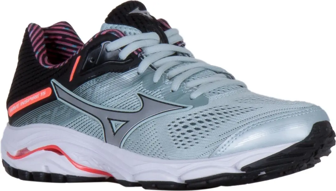 Mizuno Wave Inspire 15 Sportschoenen 38.5 - Grijs/Zilver/Zwart