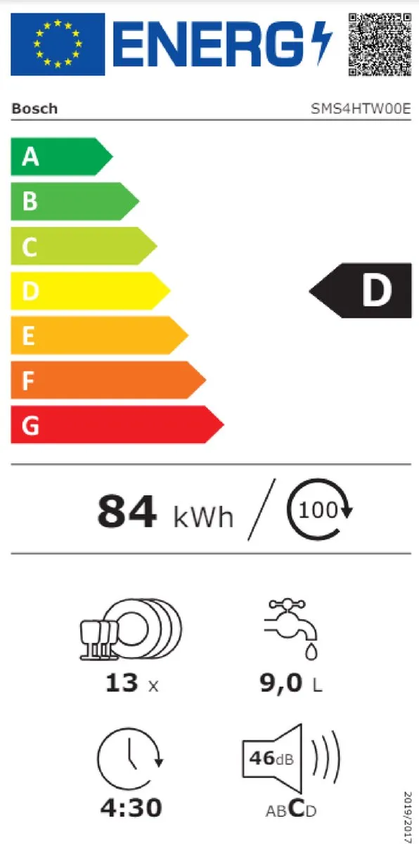 Bosch Serie 4 SMS4HTW00E Vaatwasser 13 Couverts - Wit