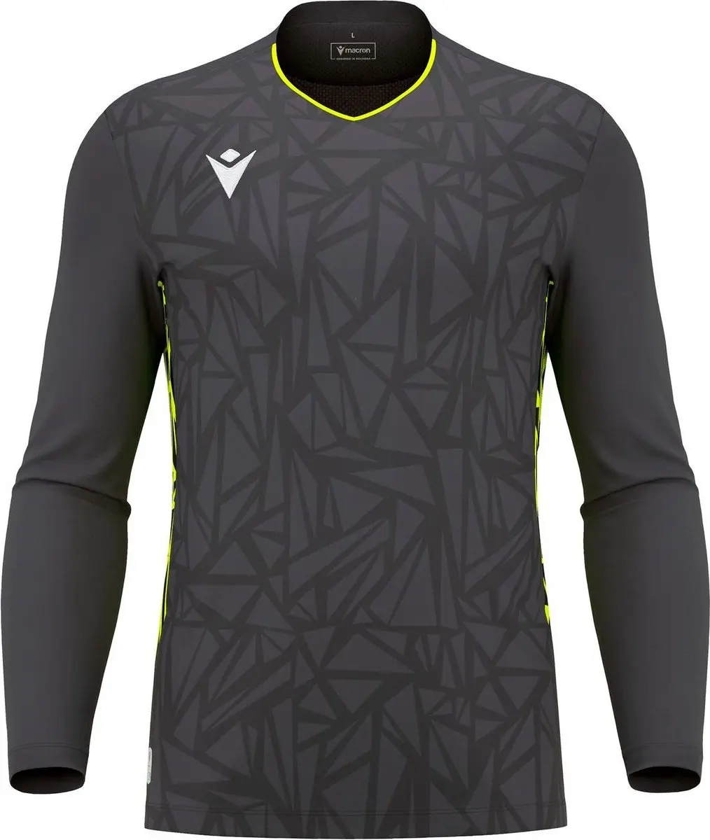 Macron Corvus Eco Keepershirt Heren - XL - Antraciet/Fluogeel