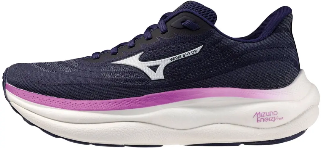 Mizuno Wave Sky 9 Dames Hardloopschoenen - 38 - Donkerblauw/Paars