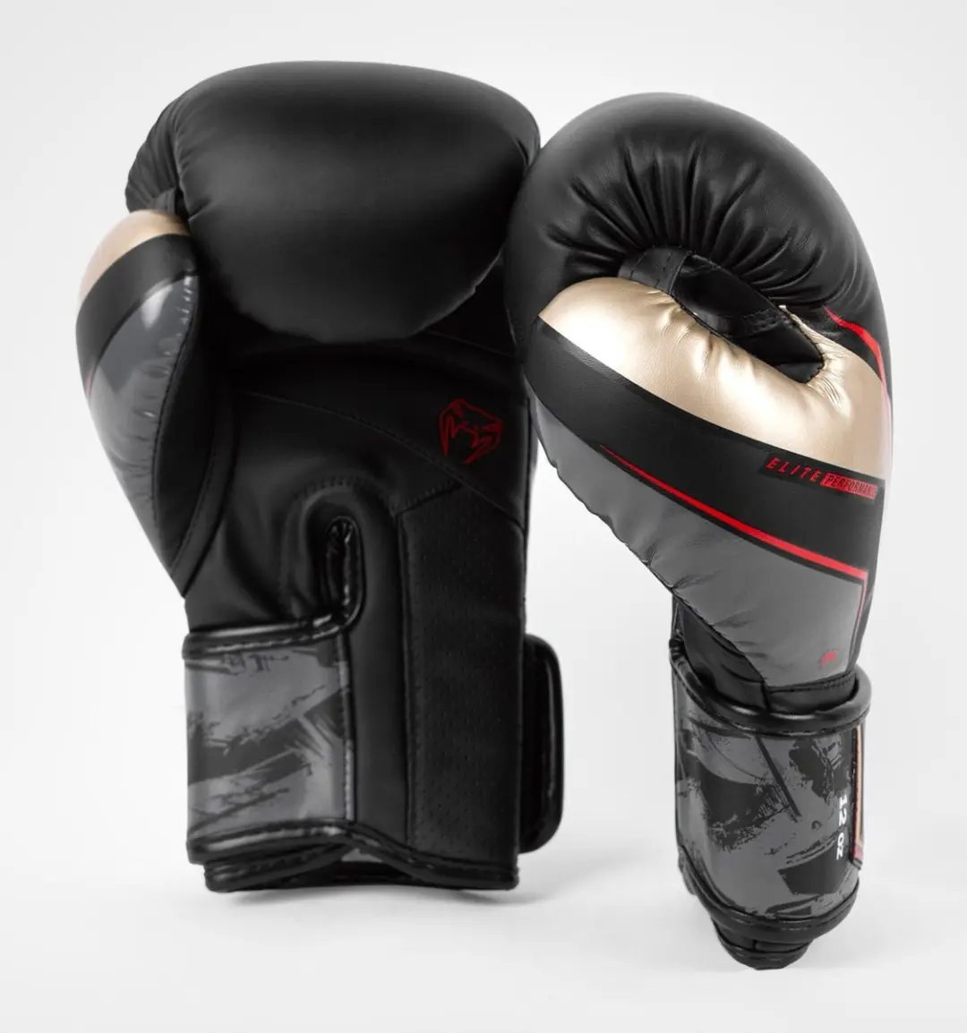 Venum Elite Evo Bokshandschoenen 16 oz - Zwart/Goud/Rood