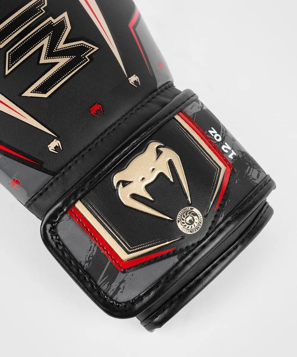 Venum Elite Evo Bokshandschoenen 16 oz - Zwart/Goud/Rood