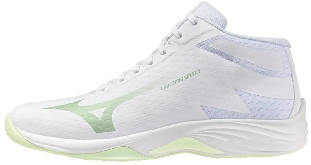 Mizuno Lightning Select Mid Indoor Sportschoenen Dames 37 - Wit/Aqua Grijs