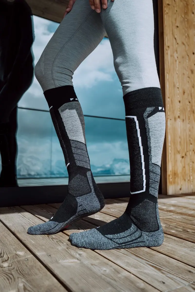 Falke SK2 Warm Dik Wol Skisokken Heren - Turkoois - Maat 39-41
