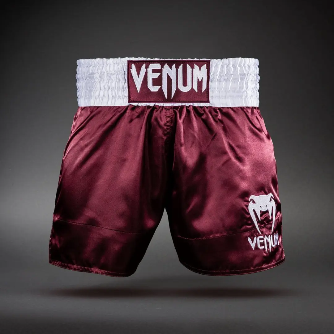 Venum Classic Kickboks Shorts L - Bordeauxrood/Wit