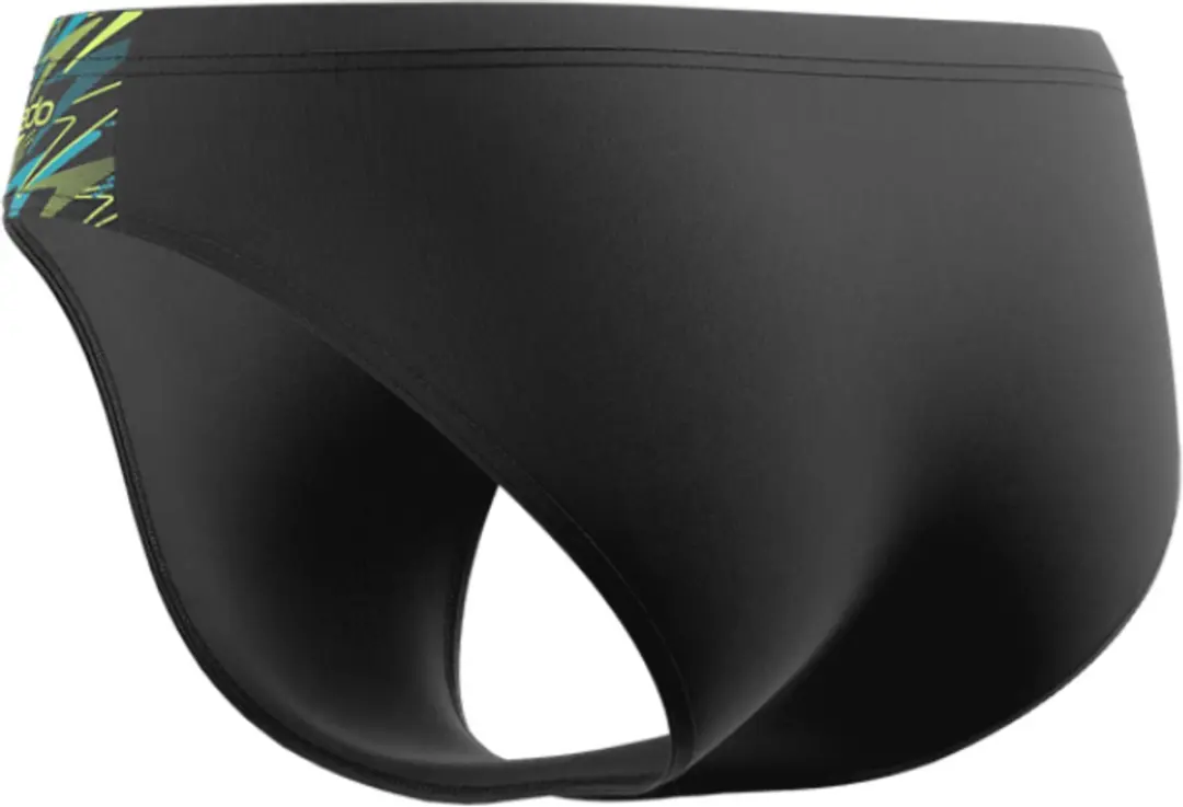 Speedo Medley Logo 7cm Brief Heren - XS - Zwart/Groen