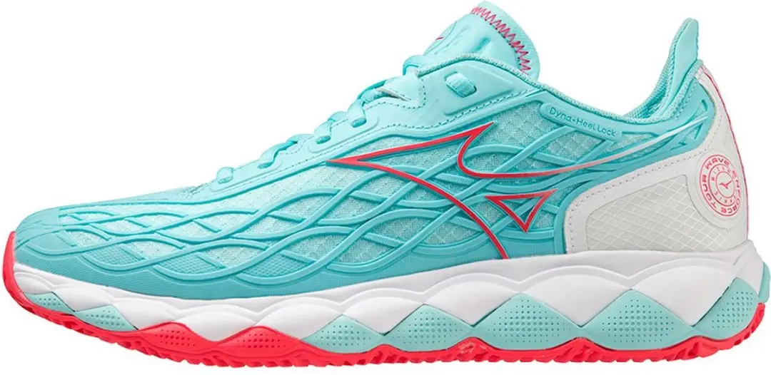 Mizuno Wave Enforce Tour CC Tennisschoenen Dames 38.5 - Lichtblauw