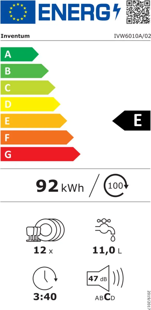 Inventum IVW6010A Inbouw Vaatwasser 14 Couverts - 5 Programma's