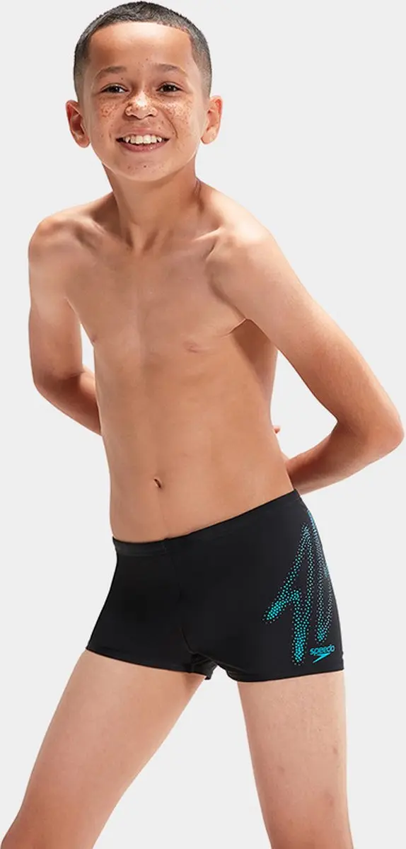 Speedo Hyper Boom Placement Aquashort Jongens 140 - Zwart/Blauw