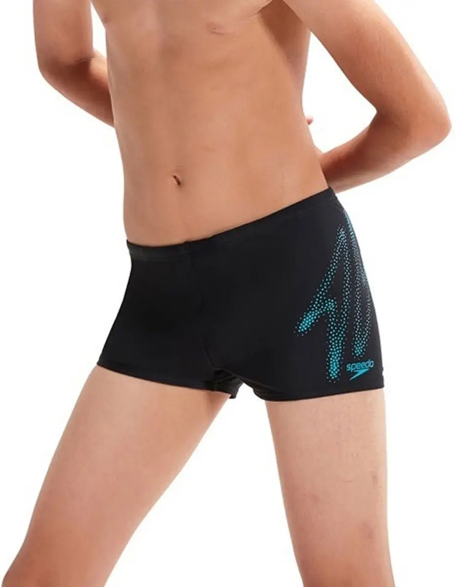 Speedo Hyper Boom Placement Aquashort Jongens 140 - Zwart/Blauw